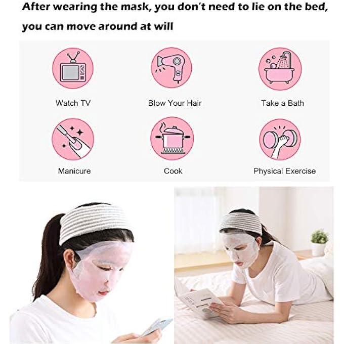 Angzhili 2 PACK SILICONE MOISTURIZING MASK FOR SHEET MASK,REUSABLE FACIAL MASK COVER WITH HOOK,SHEET MASK COVER FOR SLOW DOWN THE EVAPORATION OF MASK ESSENCE,FACE CARE TOOL (WHITE) - Image 2
